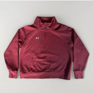 Under Armour Rival Fleece Textured 1/2 Zip Earthen Orange Women’s Size Medium